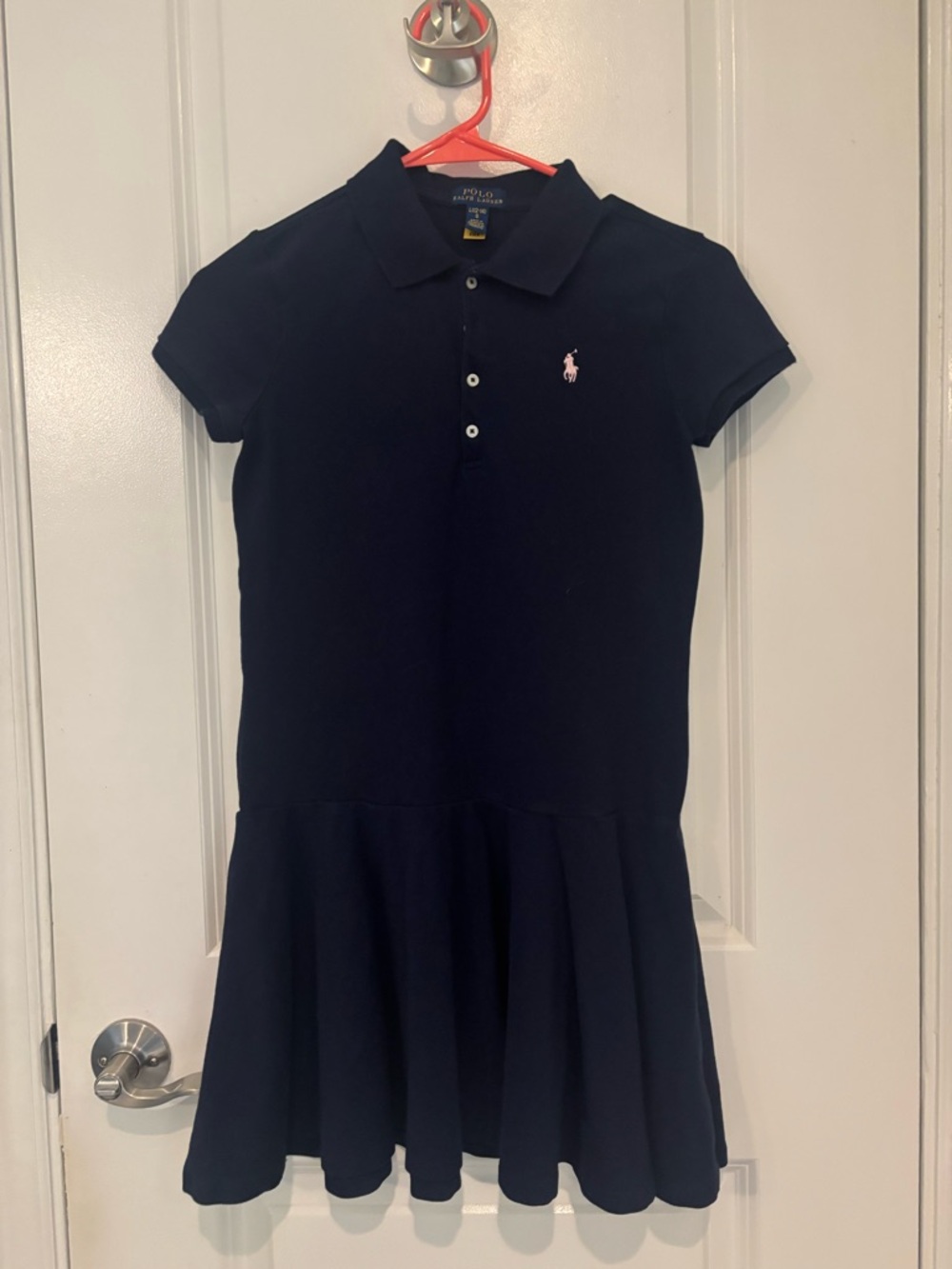 Ralph Lauren Navy Polo Dress Large 12-14, school uniform or casual